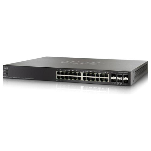 Click here to buy Cisco SG500X-24P Layer 3 Switch Manageable 10 100 1000Base-T Power Over Ethernet Stackable, Rack-mountable, Desktop by Cisco.
