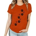 thumbnail image 2 of Fiudx Ofertas Relámpago Camiseta de Manga Corta Estampada con Cuello Redondo a La Moda para Mujer, Camisetas Holgadas Informales, 2 of 3