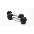 thumbnail image 4 of Tru Grit Fitness 5lb Black Rubber Hex Dumbbell, Pair, 4 of 7