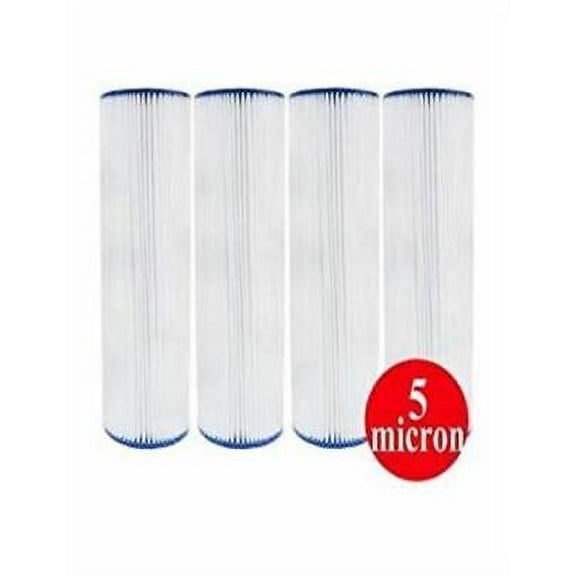 CFS 4 Pack High Capacity 10" Pleated Filter Cartridges Compatible with ECP5-10