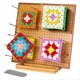 thumbnail image 1 of Tablero de Bloques de Crochet de 11,8 Pulgadas con 20 Agujas/Clavijas, Tablero de Bloques para Tejer A Crochet, Tablero de Bloques de Bambú Granny Square., 1 of 5