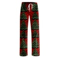 thumbnail image 4 of Adult Fashion Loose Christmas Printed Casual Loungewear Sleep Pants, Watermelon Red, M, 4 of 4