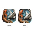 thumbnail image 3 of Balery Colorful Koi Fish Art Pantalones cortos deportivos para mujer con forro y dos bolsillos, elásticos, para entrenamiento, gimnasio, yoga-Small, 3 of 7