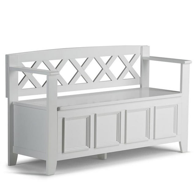 Atlin Designs Banc de Rangement d'Entrée, Blanc