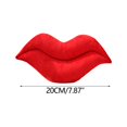 thumbnail image 3 of CuiLiyq Red Velvet Lip Shaped Pillow, Cute Decorative Small Pillows Soft Cushion for Sofa Couch Bed Home Decor, Valentines Day Gift, 7.87 Inch, Red, 3 of 6