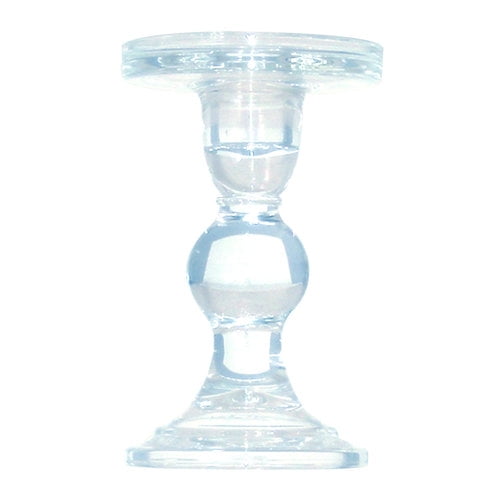 Better Homes and Gardens Medium Glass Pillar Candle Holder, Clear.