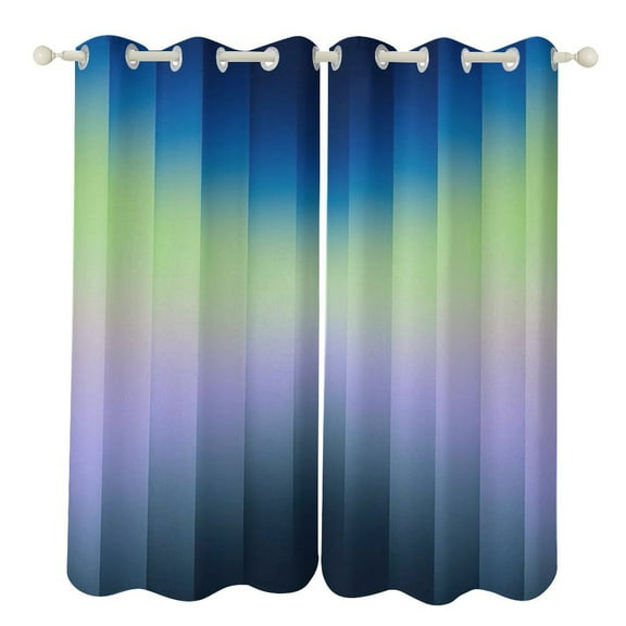3D Abstract Lines Curtains Aesthetic Envrionmental Friendly Picture, Living Room Bedroom Window Drapes 2 Panel Set