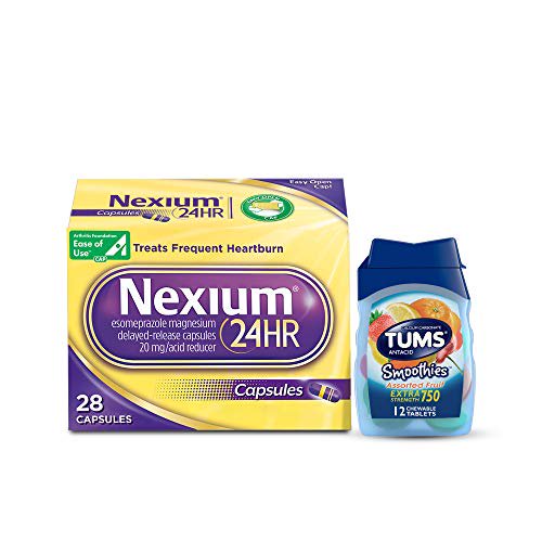Nexium 24HR Acid Reducer Capsules, Heartburn Relief Medication with Esomeprazole Magnesium, 28