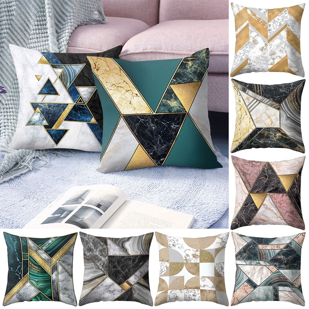Colourful Bright Geometric Cushion Covers Modern Floral Pillows SLIGHT DEFECTS 