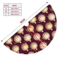 thumbnail image 3 of Lsque Golden Christmas Balls Print Christmas Tree Skirt, Tree Skirt with Ties or Velcro, Perfect for Holiday Decorations, Halloween, and New Year-30", 3 of 7