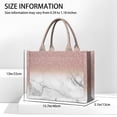 thumbnail image 3 of Large Capacity Tote Bag,Pink Glitter White Marble Pattern Handbag Fashion Luxury Tote Bag,15.7"x13"x 5.1" Inches,Laptop Compatible, 3 of 6