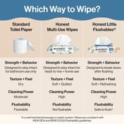 The Honest Company Little Flushables Plant-Based Wipes, 126 Count, Hypoallergenic, Safe to Flush