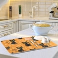 thumbnail image 6 of Dish Drying Mat, Halloween Black Cat Microfiber Kitchen Dish Pads Super Absorbent Dish Drainer Mat Fast Drying Heat-resistant Drying Mat for Kitchen Counter, 18"x24", 6 of 7