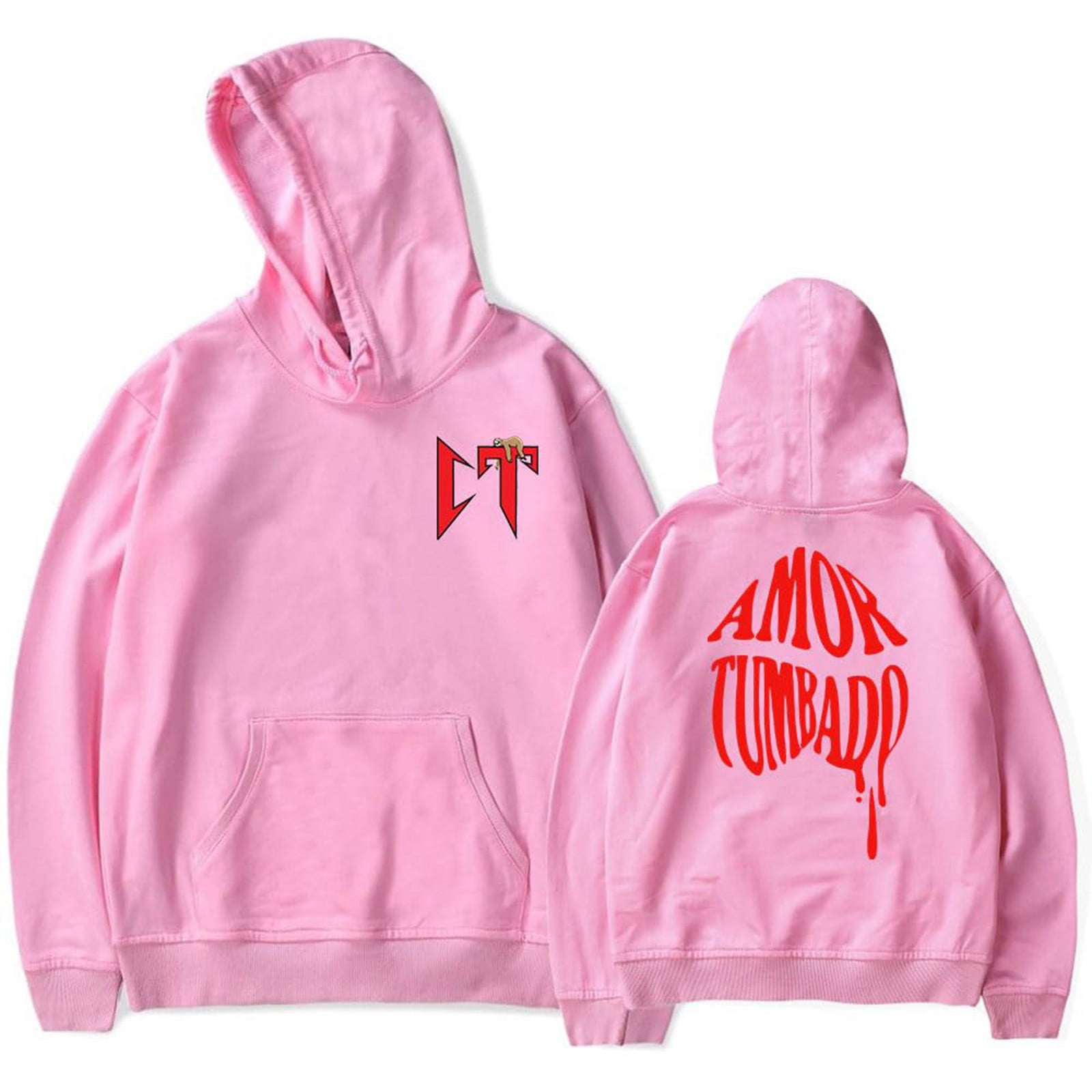 Mejor Belleza Natanael Cano Amor Tumbado Sudadera con capucha unisex de manga larga ropa casual A Rosa XL Walmart en linea