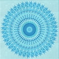 thumbnail image 1 of Ahgly Company Indoor Square Patterned Bright Turquoise Blue Area Rugs, 6' Square, 1 of 6