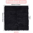 thumbnail image 2 of Black Faux Fur Fabric 15.7x15.7 Inch Soft Plush Shaggy Squares Pre-Cut Craft Fur Fabric for Costumes Rugs Pillows Sewing Decorations for DIY, 2 of 9