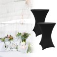 thumbnail image 2 of ZMLEVE Nappe Ronde Extensible en Spandex 60*110cm Noire Élastique, 2 of 5