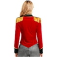 thumbnail image 3 of iiniim Veste de Jeu de Rôle Cosplay Cirque pour Femmes, Velours, Noël, Père Noël, Rouge m, 3 of 6