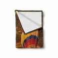 thumbnail image 2 of Balloon Soft Flannel Fleece Throw Blanket, Skyscape Photo at Cloudy Sunset Time with Colorful Hot Air Vehicles Image, Cozy Plush for Indoor and Outdoor Use, 70" x 90", Multicolor, by Ambesonne, 2 of 6
