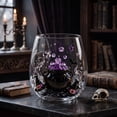 thumbnail image 2 of JHyouerji Clear Glass Tumbler,15oz Halloween Haunted House Printed Clear Glass Tumbler Multipurpose Wine Whiskey Cocktail Cup Reusable Holiday Party Table Decor, 2 of 6