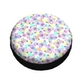 thumbnail image 3 of Kll Butterflies On Polka Dots Tire Cover,Universal Wheel Tire Cover For Trailer, Rv, Suv, Truck,Camper And Many Vehicle,(16 Inch), 3 of 8