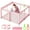 Upgraded Pink, variant on JoyStone Baby Playpen, 50 x 50 in, Non-Slip Base, Soft Mesh Sides, 2 Pull-up Rings, Carry Bag, Green