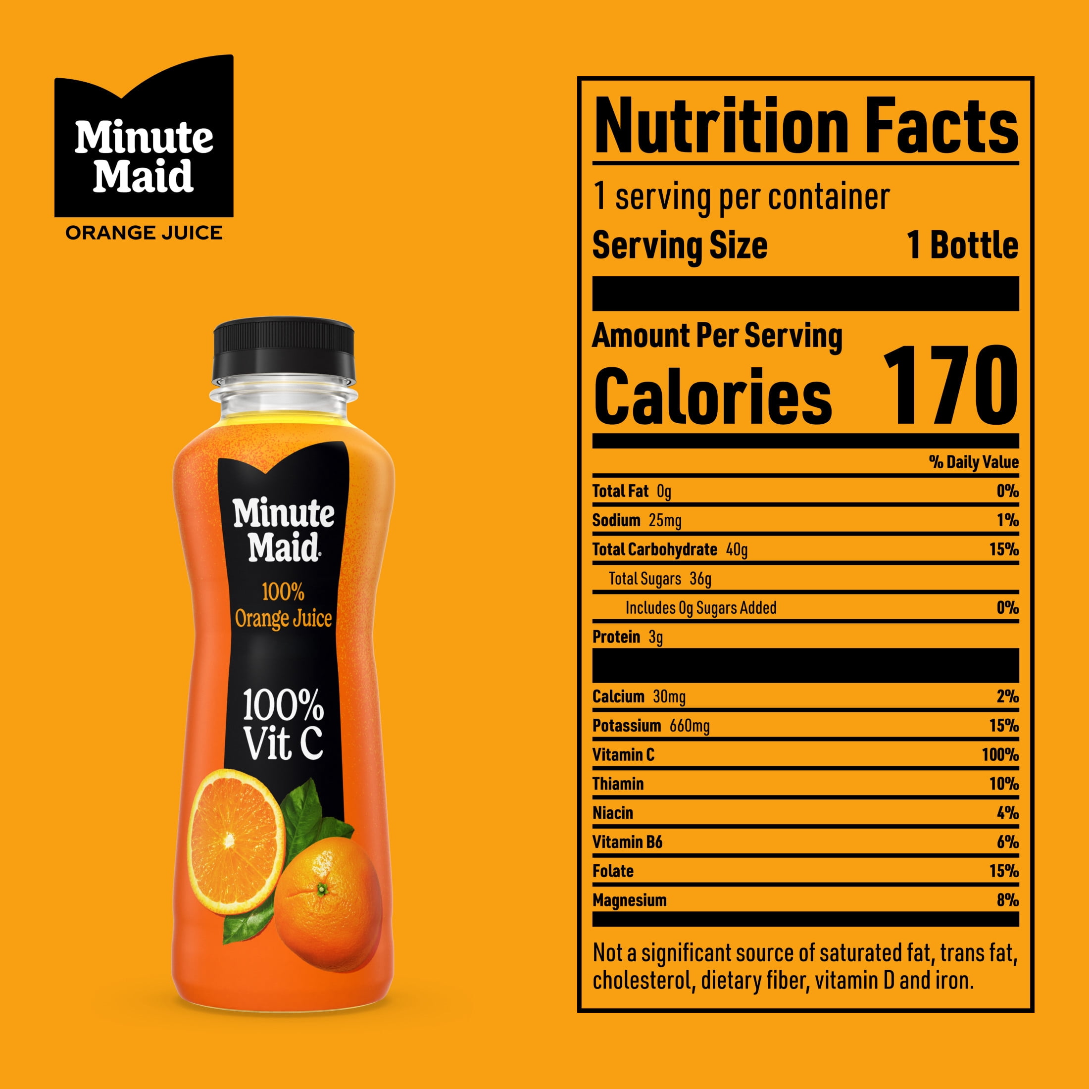 Minute Maid Orange Juice Bottle, 12 fl oz