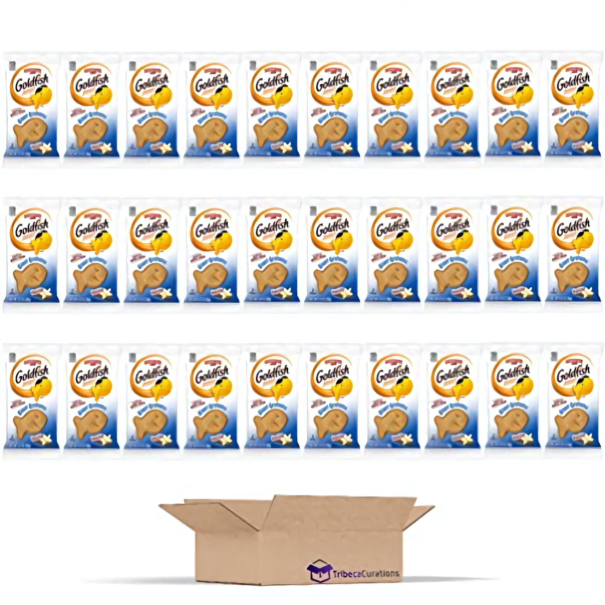 (2 pack) Giant Grahams Shaped Goldfish | Vanilla | .9 Ounce | Pack of 30