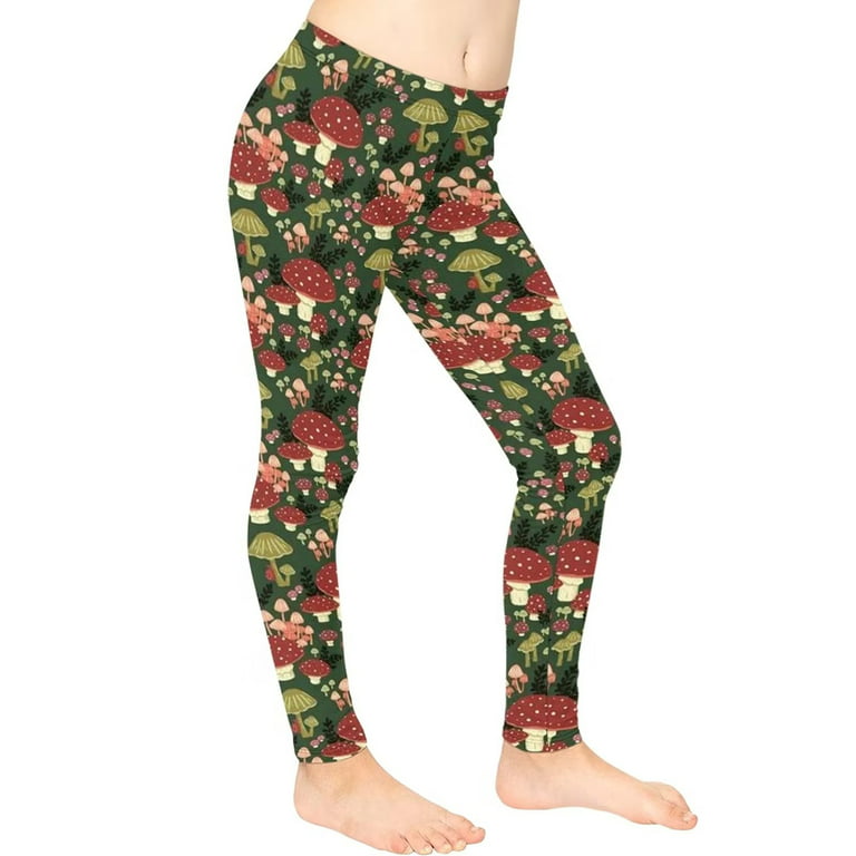 FKELYI Floral Butterfly Kids Leggings Size 8-9 Years Stretchy Playing Yoga  Pants for Girls High Waisted Comfy Travel Tights Aesthetic