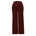 thumbnail image 7 of ZQUUVOU Women's Corduroy Pants Casual Soft Ribbed Wide Straight Leg with Pockets Streetwear Trousers Fall Outfit Burgundy, 7 of 7