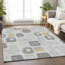 Addison Rugs Chantille Indoor/Outdoor Transitional Geometric Gray Washable Rectangle Rug, 3' x 5'