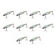 thumbnail image 2 of 202410 piezas Cebo artificial con forma de pez de alta simulación de aleación de aluminio Señuelo de pesca con púa, 2 of 5