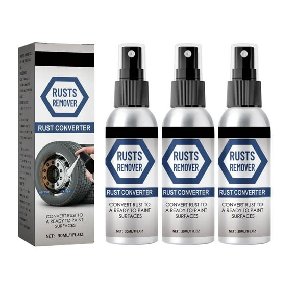 ICQOVD 30ml Metal Rust Remover Spray - Fast, No-Sanding Solution for Stainless Steel, Wheels, Appliances | Safe on Metal, Plastic, Paint | Protects Against Rust & Oxidation