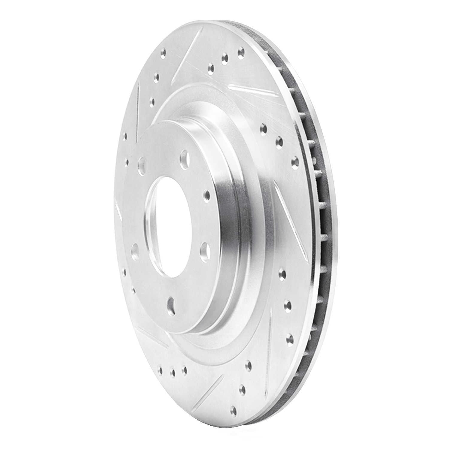 Dynamic Friction Company 631-80032L DFC Brake Rotor - Drilled And Slotted - Silver