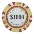 thumbnail image 2 of Brybelly CPMC-25 Monte Carlo 14 Gram Poker Chips (25 Pack)-$10, 2 of 8