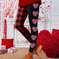 thumbnail image 2 of Fshinging Valentine's Day Yoga Pants Heart Print High-Waisted Leggings for Women Tummy Control & Stretchable Workout Leggings, 2 of 4
