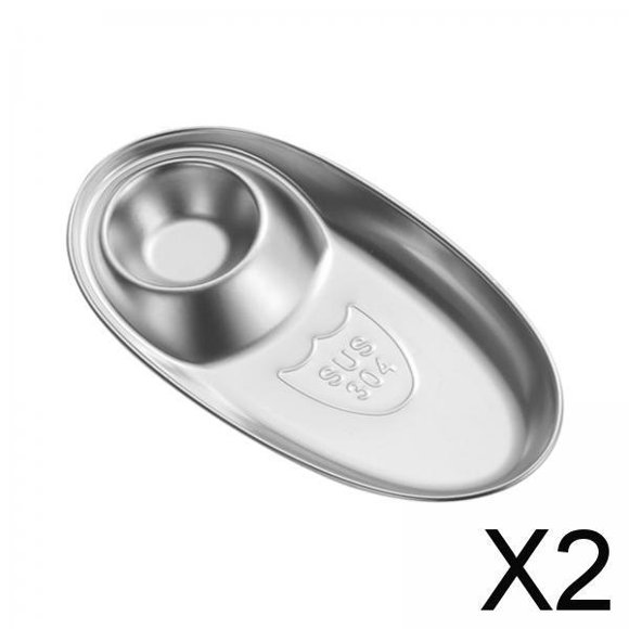 2x Plato de Postre, Plato de Inmersión Ovalado, Bandeja para Aperitivos, Diseño Duradero Y Elegante, Cuenco de Inmersión, Pantalla de Entretenimiento, 2 piezas