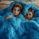 thumbnail image 2 of Manta Bedsure GentleSoft Fuzzy Sherpa de Piel Sintética para Cama Individual Azul, 2 of 9