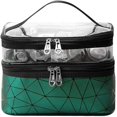 thumbnail image 3 of Bolsa de cosméticos de doble capa TANGJMXG Bolsa de Maquillaje Impermeable PVC Transparente, 3 of 5