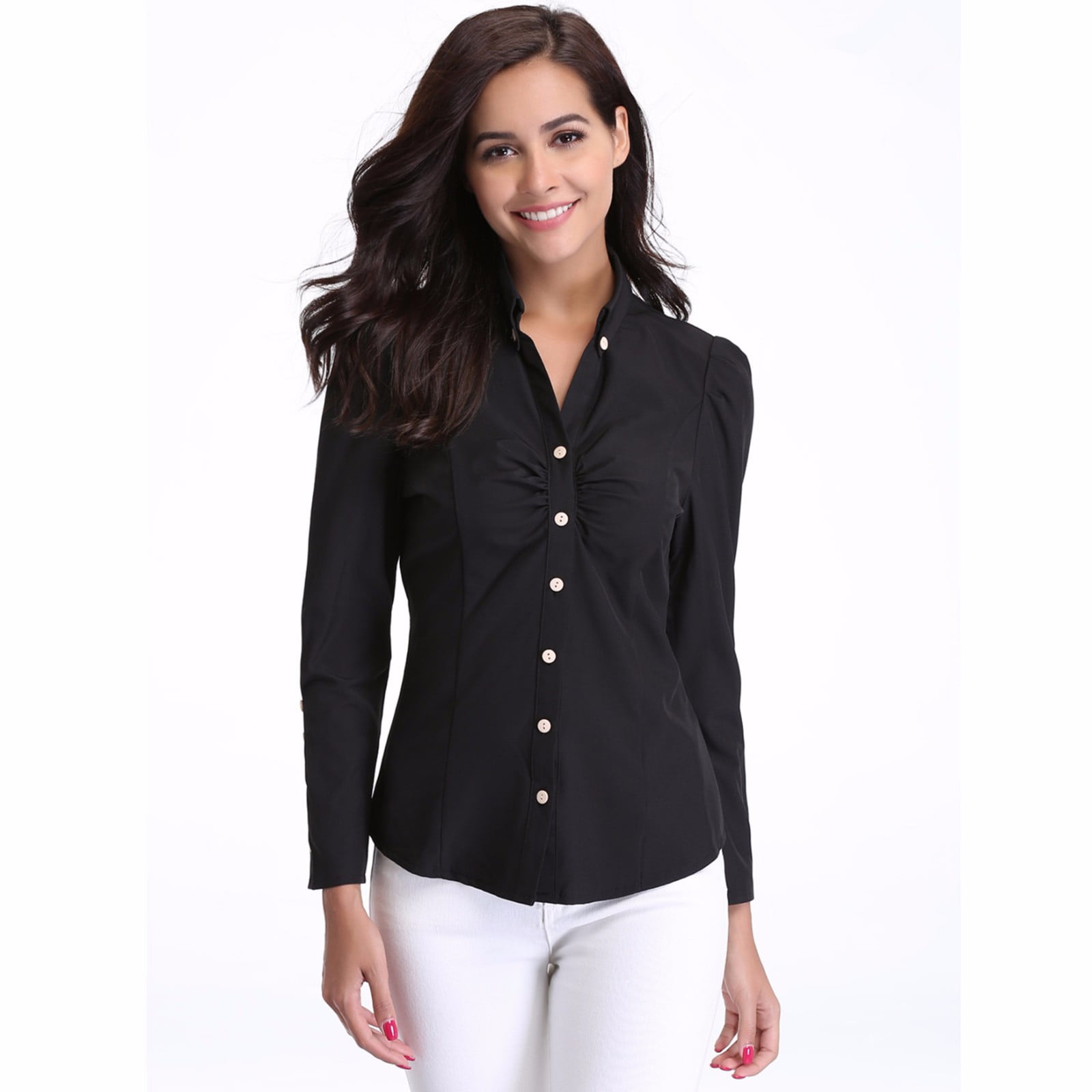 black shirt womens work