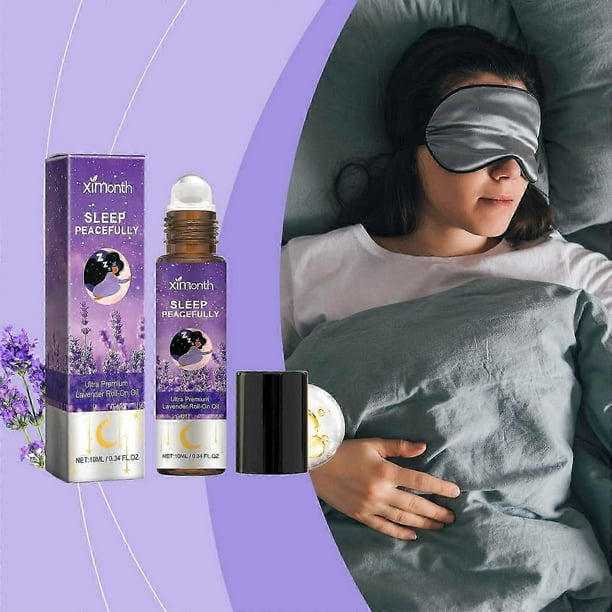 Sleep Essential Oil Roll On - Lavender Sleep Essential Oil for Restful Sleep and Relaxation - Calming Pre-Diluted Sleep Oil for Nighttime Decompressio