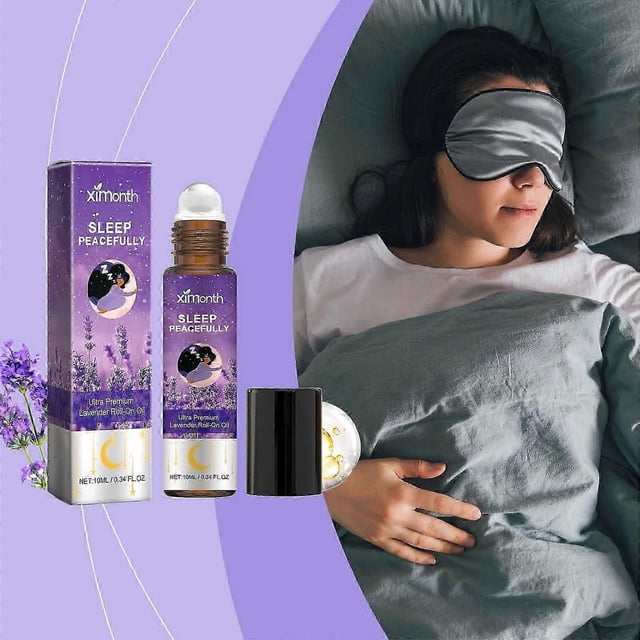 Sleep Essential Oil Roll On - Lavender Sleep Essential Oil for Restful Sleep and Relaxation - Calming Pre-Diluted Sleep Oil for Nighttime Decompressio