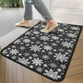 thumbnail image 4 of Black Christmas Snowflake Pattern Door Rugs,Washable Non Slip Door Mats Indoor,Decorative Door Mats,Entry Mat Indoor for Entrance,Bedroom,Kitchen,Bathroom,30"x17", 4 of 6