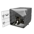 thumbnail image 5 of Geometric Dog Crate Cover, Simplistic Modern Art Image with Monochrome Striped Symmetric Squares, Easy to Use Pet Kennel Cover Small Dogs Puppies Kittens, 7 Sizes, Charcoal Grey White, by Ambesonne, 5 of 6