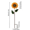 thumbnail image 3 of Girasol giratorio para jardín, molinete de viento, decoración para patio y jardín, metal. No importa la estación del año, disfrutarás del movimiento y el color que aporta a tu jardín., 3 of 7
