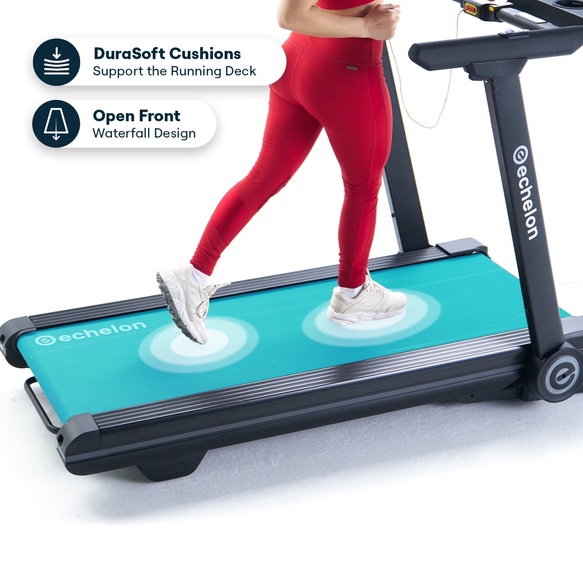 Echelon Stride-6s Auto-Fold Treadmill with 10” class HD Touchscreen & 12 Incline Levels|
