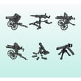 thumbnail image 2 of Mini WW2 Army Men Figures Pack, World War 2 Military Soldier Figures Building Set with Weapons Baseplates, 2 of 7
