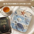 thumbnail image 6 of TSOVTHRID Sea Turtle Starfish Seashell Print Bible Carrying Case for Women Men, Bible Cover with Multi Pockets, Quilted Carrying Book Case Church Bag, 10.6 x 8.3 x 2.2 Inch, 6 of 7