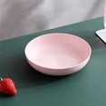 thumbnail image 5 of Deep Dinner Plates, 5.9"×1.4" Lightweight Dinner Dish, Round Serving Plates, Shallow Dinner Bowls, Plastic Plates Microwave and Dishwasher Safe, Multipurpose Plates for Daily Use, Pink, 5 of 7