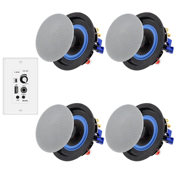 Altavoces Bluetooth de techo Herdio de 4 pulgadas y 2 vías con amplificador